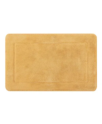 Oliver Brown Terry Memory Foam Bath Rug, 20" X 32" In Daffodil Yellow