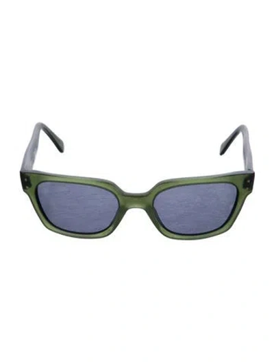Pre-owned Oliver Goldsmith Commandant Wayfarer Sunglasses In Green