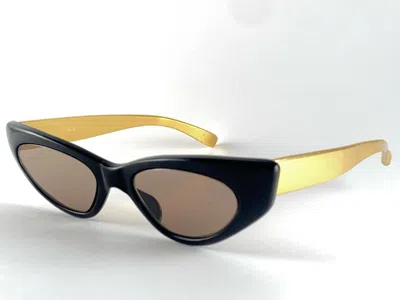 Pre-owned Oliver Goldsmith Rare Vintage  Cat Eye Gold Errebi Sides 1970 Sunglasses In Gray