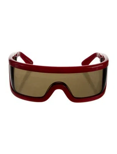 Pre-owned Oliver Goldsmith Shield Tinted Sunglasses In Red