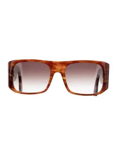 Pre-owned Oliver Goldsmith Square Gradient Sunglasses In Brown