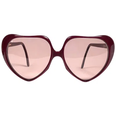 Pre-owned Oliver Goldsmith Vintage Love U Heart Shaped Sunglasses Made In England, 1980 In Sand