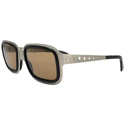 Pre-owned Oliver Goldsmith Vintage  1970's Silver & Black Inserts Frame England Sunglasses