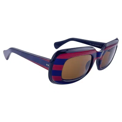 Pre-owned Oliver Goldsmith Vintage  " Cilly " Midcentury Red & Blue Sunglasses England Made