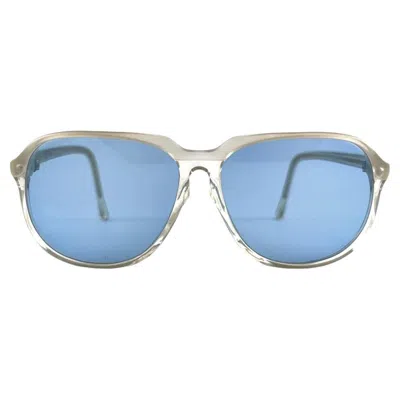 Pre-owned Oliver Goldsmith Vintage  " Marina " Translucent Frame Made In England Sunglasses In Blue
