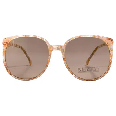 Pre-owned Oliver Goldsmith Vintage  " Preston " Made In England 1970's Oversized Sunglasses In Brown