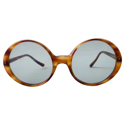 Pre-owned Oliver Goldsmith Vintage  Round Light Tortoise Oversized 1970 England Sunglasses In Gray