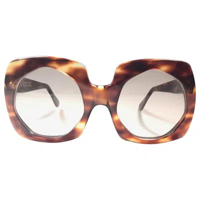 Pre-owned Oliver Goldsmith Vintage  Tortoise Oversized 1970 Made In England Sunglasses In Sand