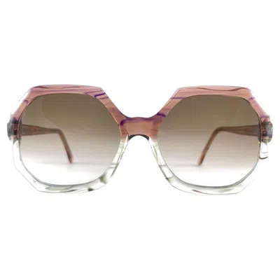 Pre-owned Oliver Goldsmith Vintage  " Yatton " Oversized Translucent England Sunglasses In Brown