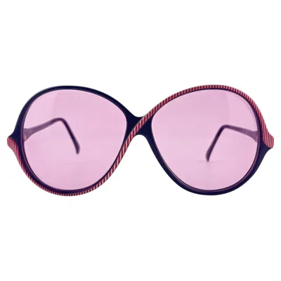 Pre-owned Oliver Goldsmith Vintage  " Zig Zag " Oversized Made In England Sunglasses In Purple