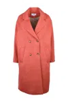 Oliver Horigamy Double-breasted Coat - Red In Pattern