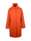 Oliver Horigamy Orange Virgin Wool-blend Coat In Orange