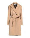 Oliver Horigamy Woman Coat Camel Size 14 Polyester, Viscose, Elastane In Beige