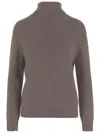 Oliver Lattughi Turtleneck Ribbed Sweater In Gray