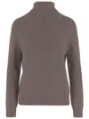 Oliver Lattughi Turtleneck Ribbed Sweater In Gray