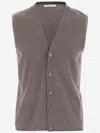 Oliver Lattughi Cashmere Vest In Brown