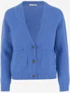 Oliver Lattughi V-neck Cashmere Cardigan In Blue
