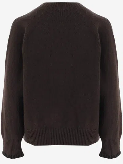 Oliver Lattughi Cashmere Crew Neck Sweater In Brown