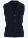 Oliver Lattughi Cashmere Vest In Blue