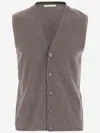 Oliver Lattughi Cashmere Vest In Brown