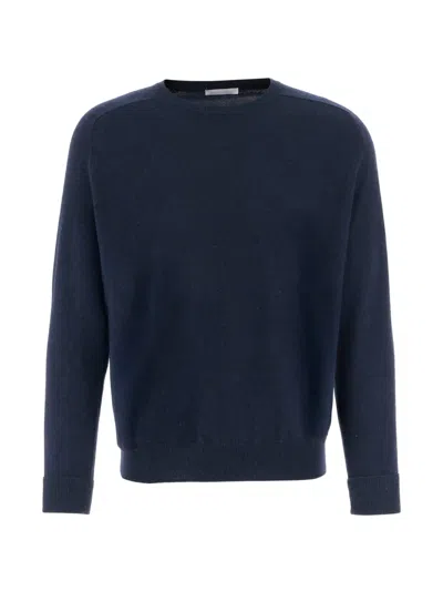 Oliver Lattughi Crew-neck Sweater In Blue