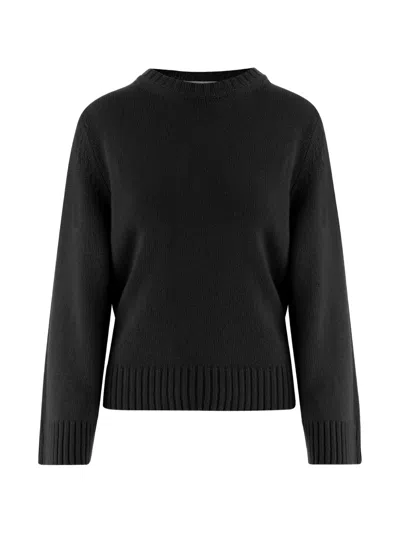 Oliver Lattughi Crew-neck Ribbed-trim Sweater In Black