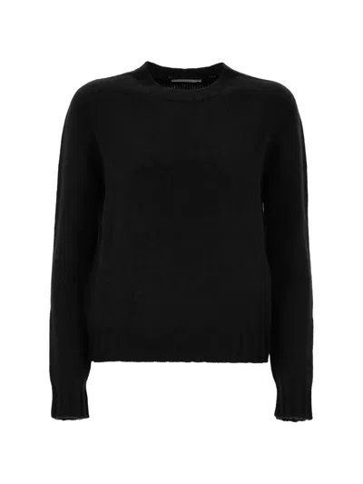 Oliver Lattughi Crew-neck Ribbed-trim Sweater In Black