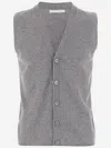 Oliver Lattughi Cashmere Vest In Dark Grey