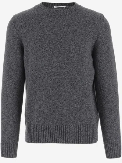 OLIVER LATTUGHI GREY SOLID SWEATER