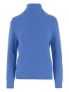 Oliver Lattughi High-neck Ribbed Sweater In Blue