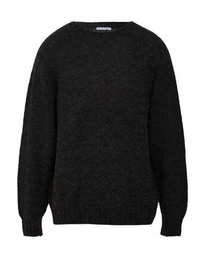 Oliver Lattughi Man Sweater Black Size M Baby Alpaca Wool, Polyamide, Wool
