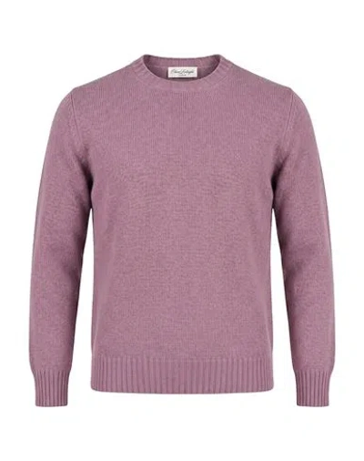 Oliver Lattughi Man Sweater Lilac Size 38 Cashmere In Purple