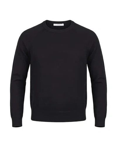 Oliver Lattughi Man Sweater Midnight Blue Size L Cashmere In Black