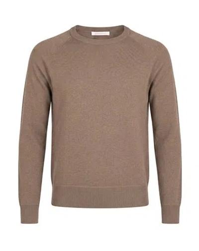 Oliver Lattughi Man Sweater Taupe Size Xl Cashmere In Brown