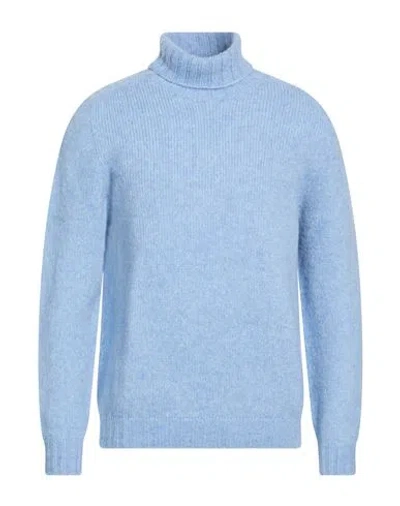 Oliver Lattughi Man Turtleneck Light Blue Size L Alpaca Wool, Polyamide