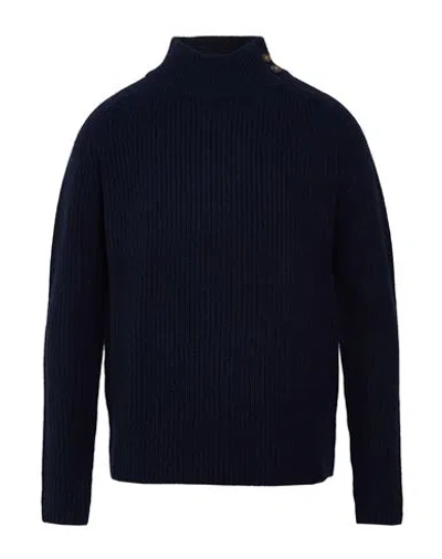 Oliver Lattughi Man Turtleneck Midnight Blue Size Xl Wool, Cashmere
