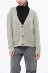 Oliver Lattughi Patch Pockets And V-neck Cardigan In Gray