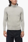 Oliver Lattughi Pure Cashmere Turtleneck Sweater In Gray