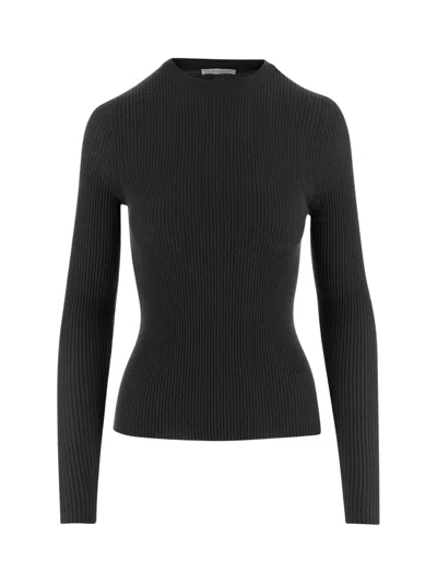 Oliver Lattughi R-costa Ribbed High Neck Cashmere Sweater In Black