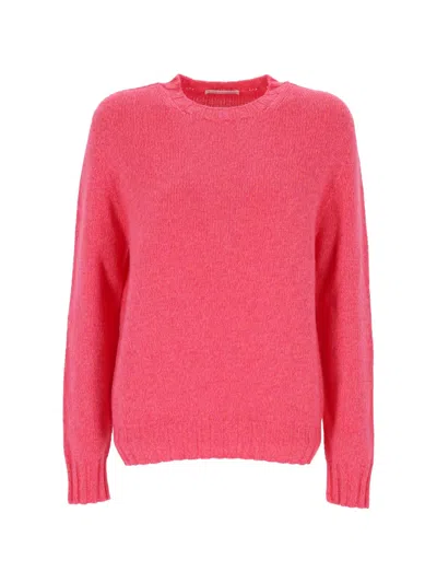 Oliver Lattughi Ribbed-trim Cashmere Sweater In Pink