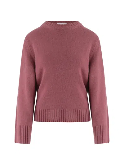Oliver Lattughi Ribbed-trim Crew-neck Sweater In Purple