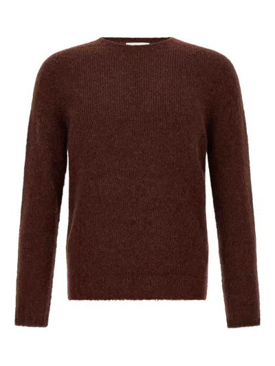 Oliver Lattughi Crew-neck Sweater In Brown