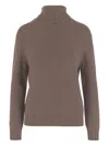 Oliver Lattughi Turtleneck Ribbed Sweater In Neutral