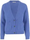 Oliver Lattughi V-neck Cashmere Cardigan In Blue