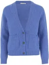 Oliver Lattughi V-neck Cashmere Cardigan In Blue