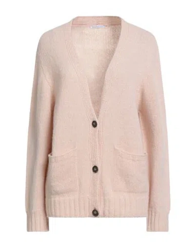 Oliver Lattughi Woman Cardigan Blush Size L Alpaca Wool, Polyamide, Wool In Neutral