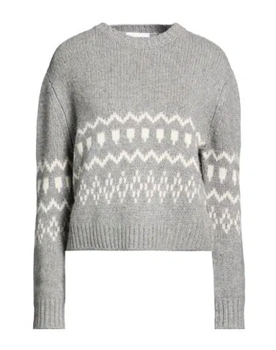 Oliver Lattughi Woman Sweater Grey Size S Cashmere In Gray