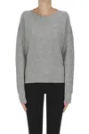 Oliver Lattughi Woven Knit Pullover With Lurex In Gray