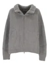 Oliver Lattughi Zip-up Sweater In Gray