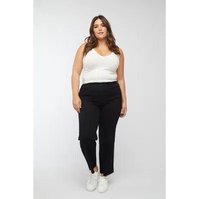 Oliver Logan Aberdeen Jeans High Rise Wide Leg Crop Black